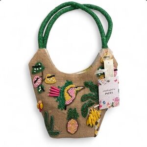 Made in India Tropical Beaded bag